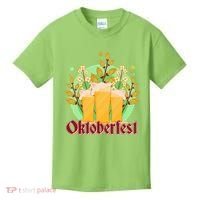 Boho Floral Oktoberfest Beers Kids T-Shirt thumb 0