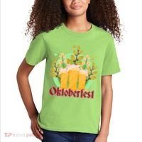 Boho Floral Oktoberfest Beers Kids T-Shirt thumb 2
