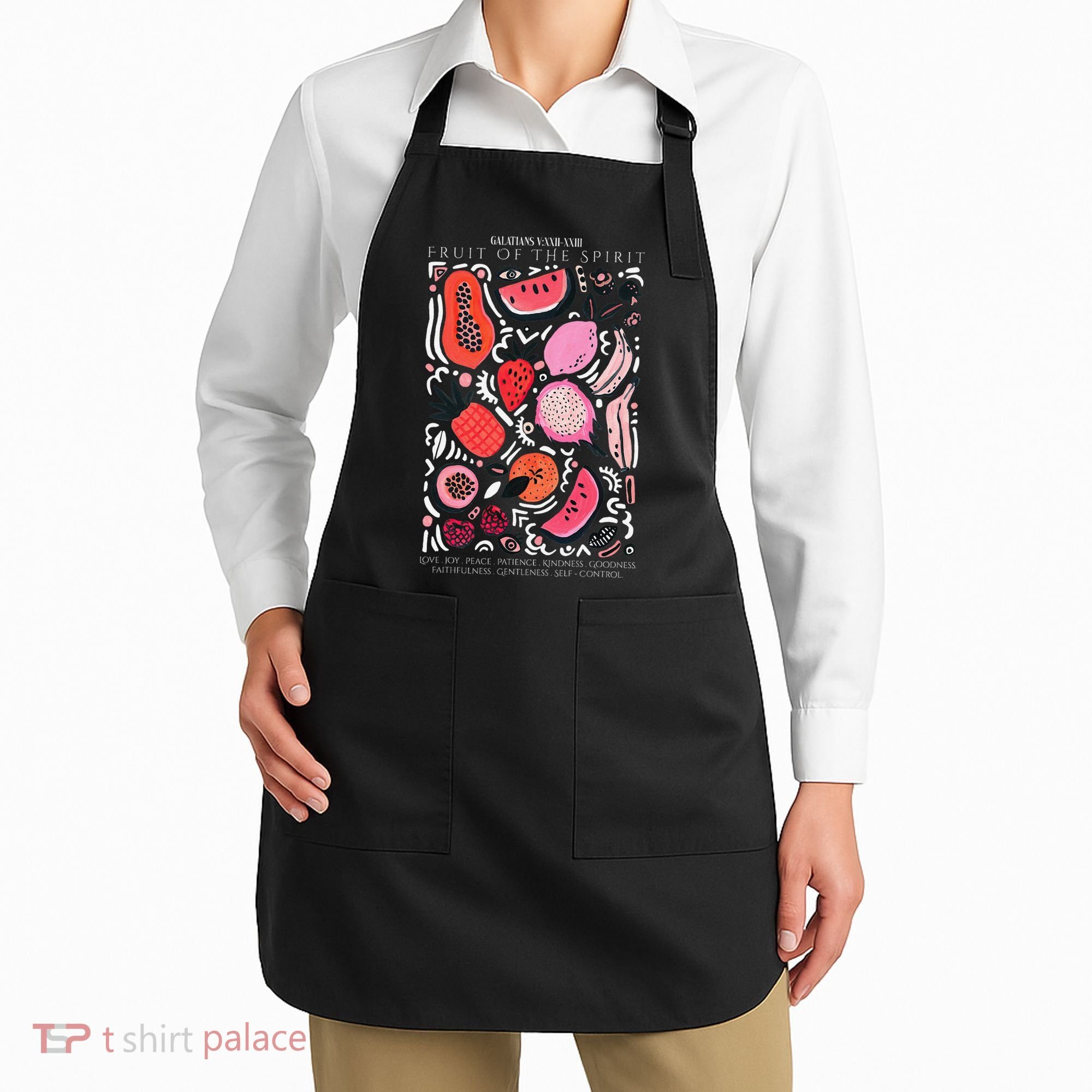 Boho Fruit Of The Spirit Fruit Bible Verse Jesus Christian Apron