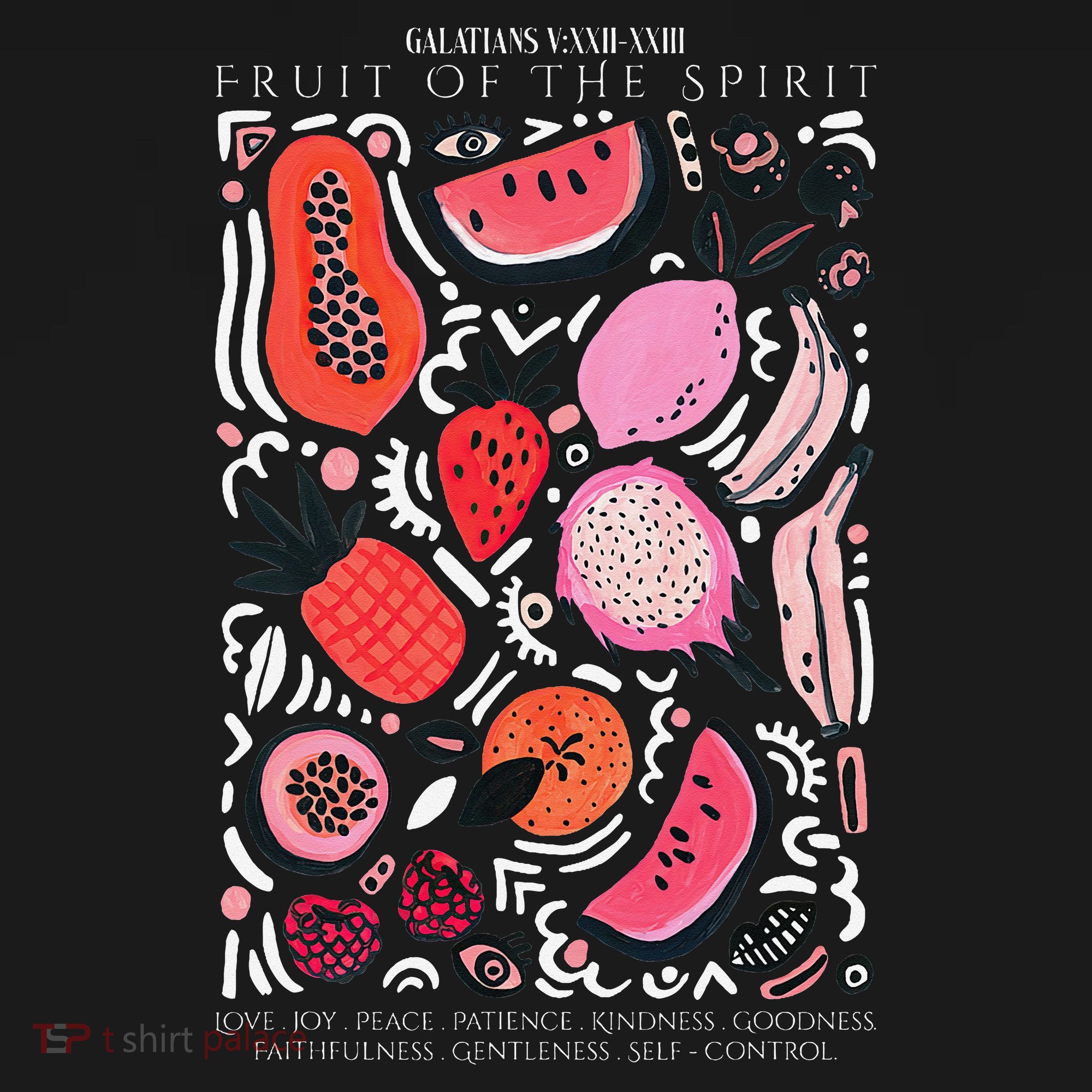 Boho Fruit Of The Spirit Fruit Bible Verse Jesus Christian Pajama Set