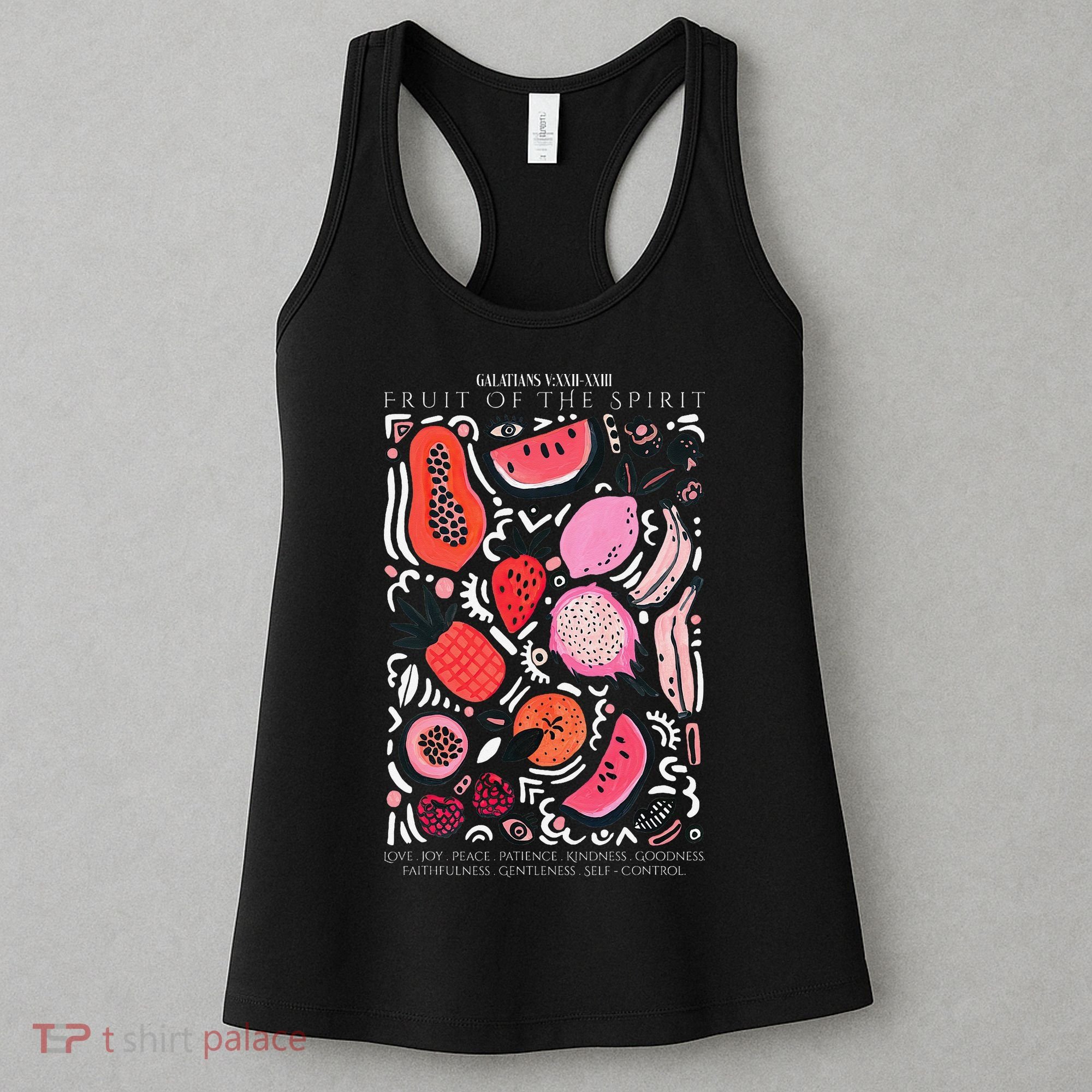 Boho Fruit Of The Spirit Fruit Bible Verse Jesus Christian Women's Tank Top