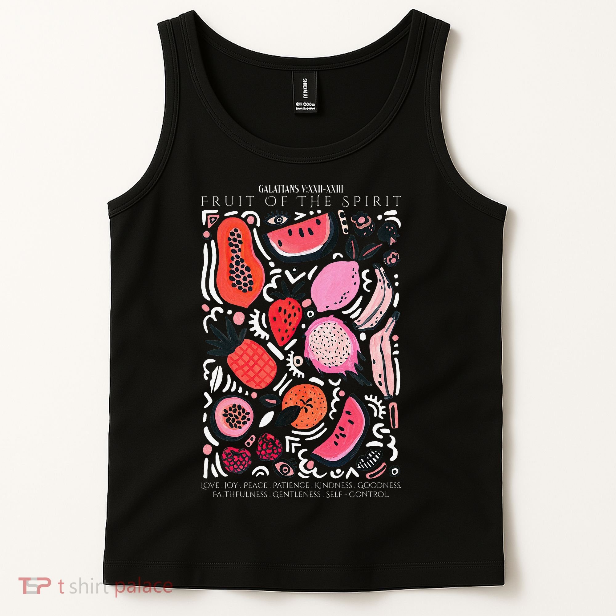 Boho Fruit Of The Spirit Fruit Bible Verse Jesus Christian Tank Top