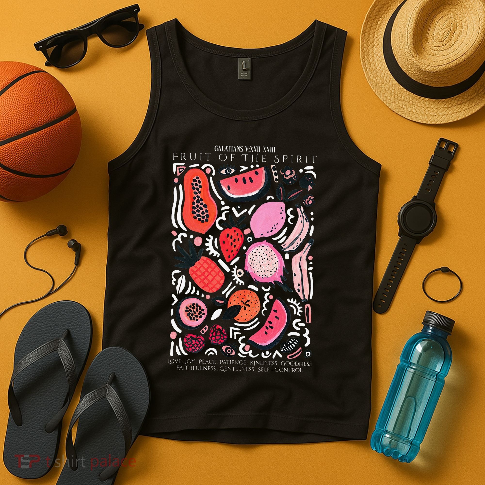 Boho Fruit Of The Spirit Fruit Bible Verse Jesus Christian Tank Top