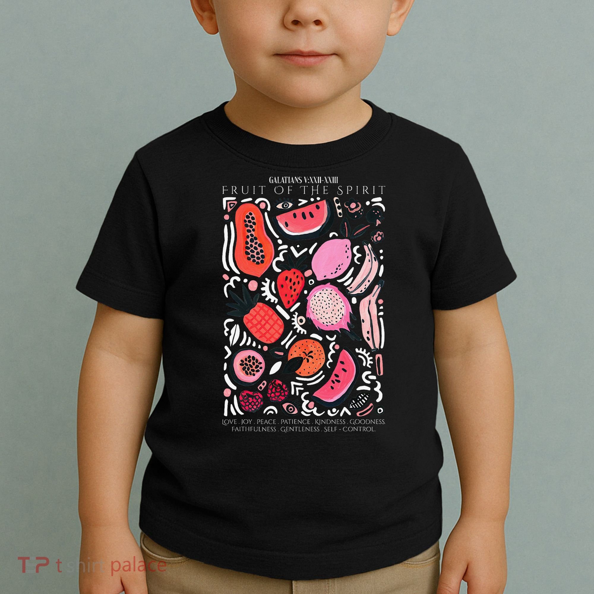 Boho Fruit Of The Spirit Fruit Bible Verse Jesus Christian Toddler T-Shirt