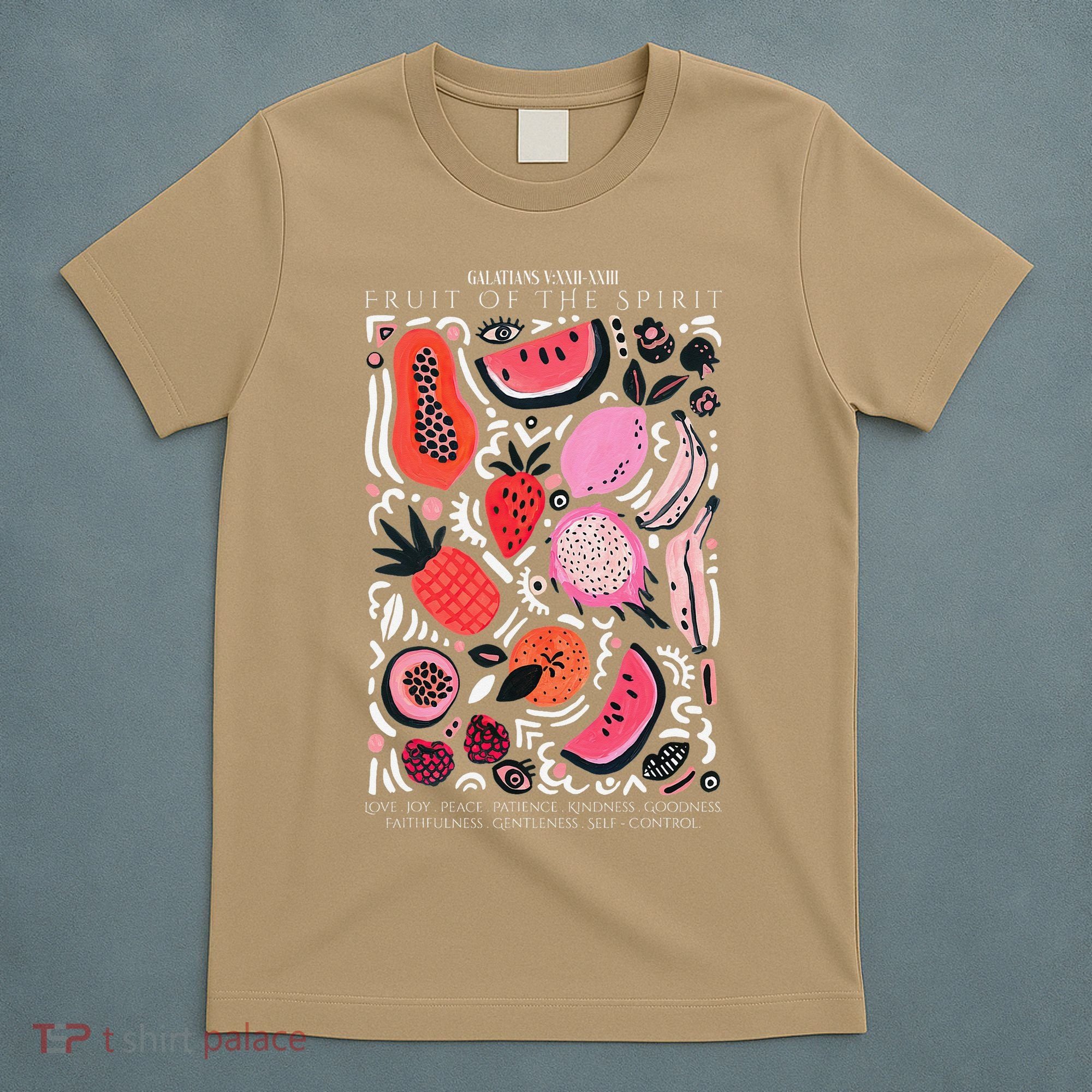 Boho Fruit Of The Spirit Fruit Bible Verse Jesus Christian T-Shirt