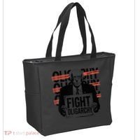 Bernie Fight Oligarchy Raglan Baseball Tote Bag thumb 2