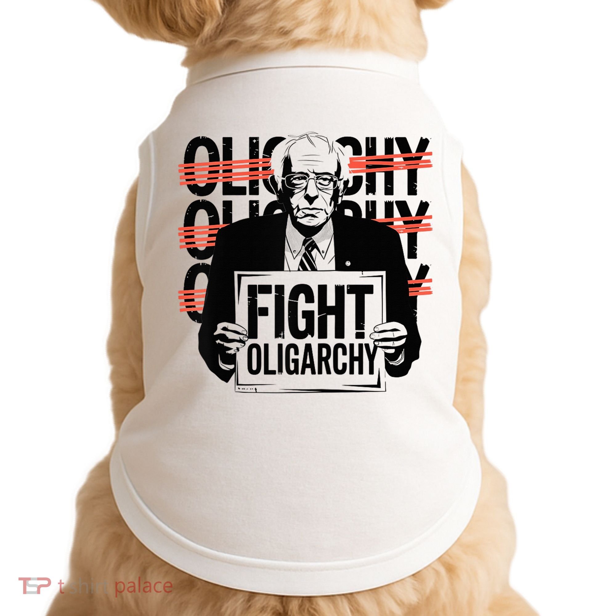 Bernie Fight Oligarchy Raglan Baseball Doggie Tank