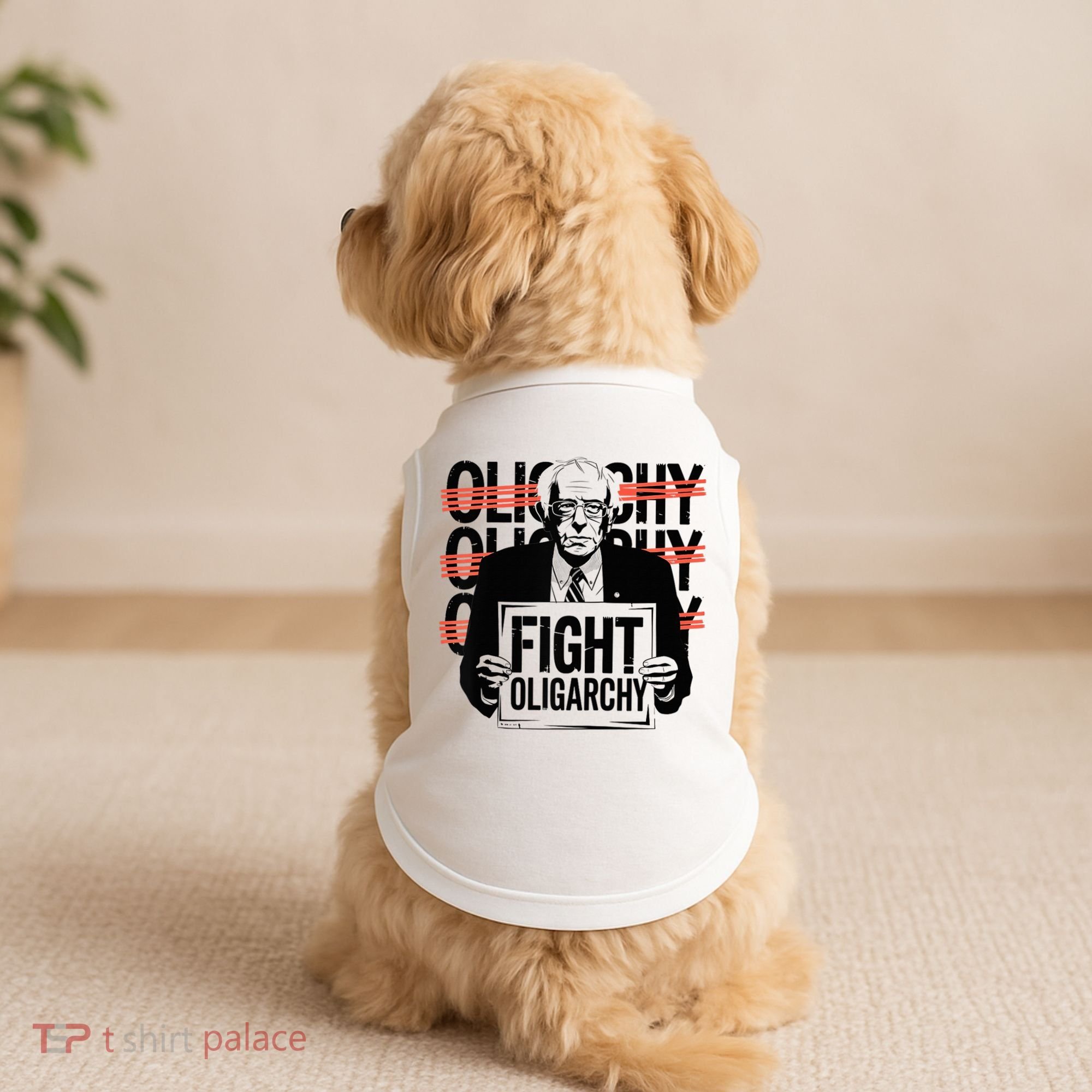 Bernie Fight Oligarchy Raglan Baseball Doggie Tank