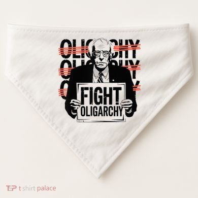 Bernie Fight Oligarchy Raglan Baseball USA-Made Doggie Bandana