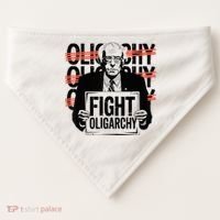 Bernie Fight Oligarchy Raglan Baseball USA-Made Doggie Bandana thumb 0