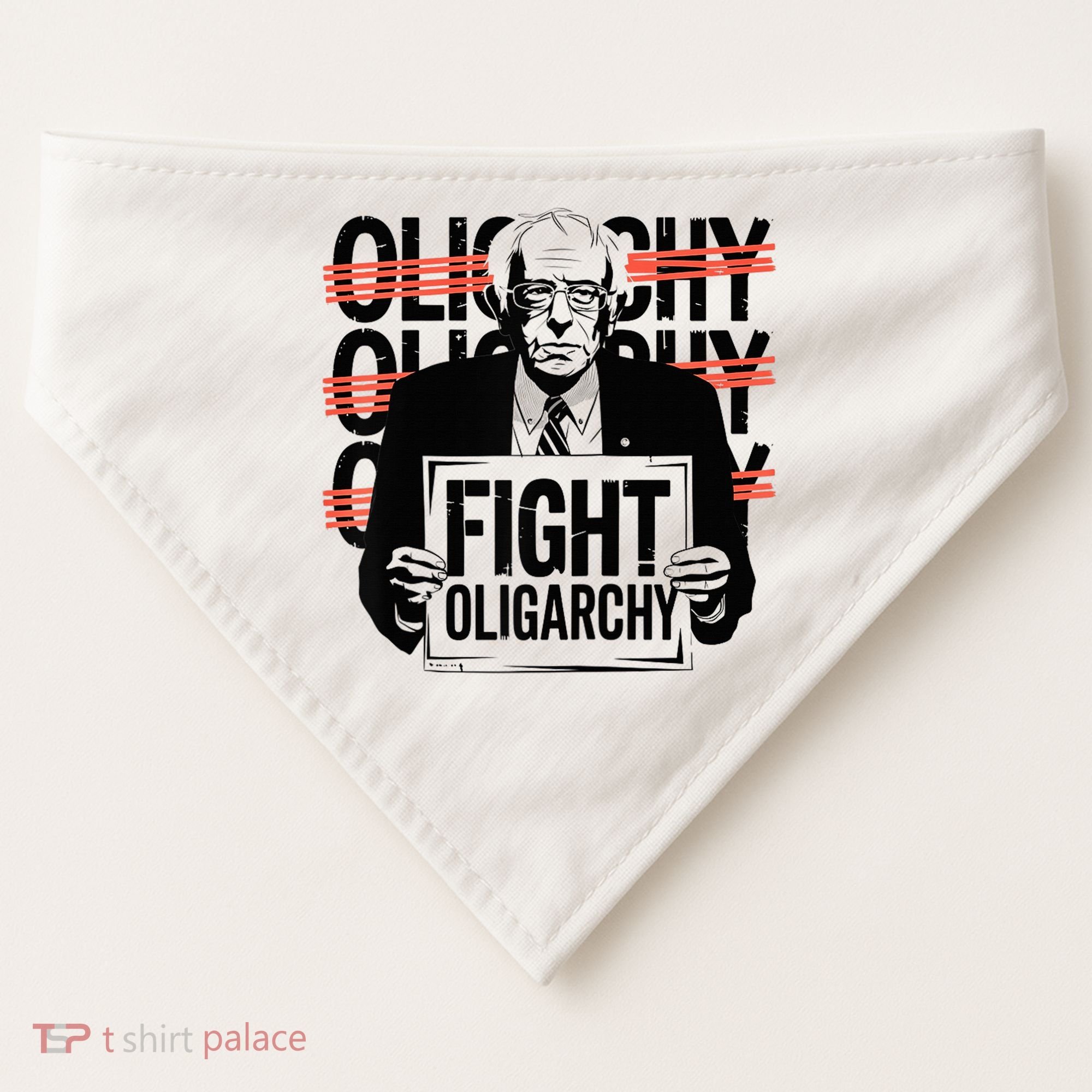 Bernie Fight Oligarchy Raglan Baseball USA-Made Doggie Bandana