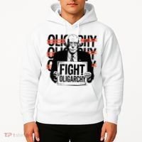 Bernie Fight Oligarchy Raglan Baseball Hoodie thumb 2