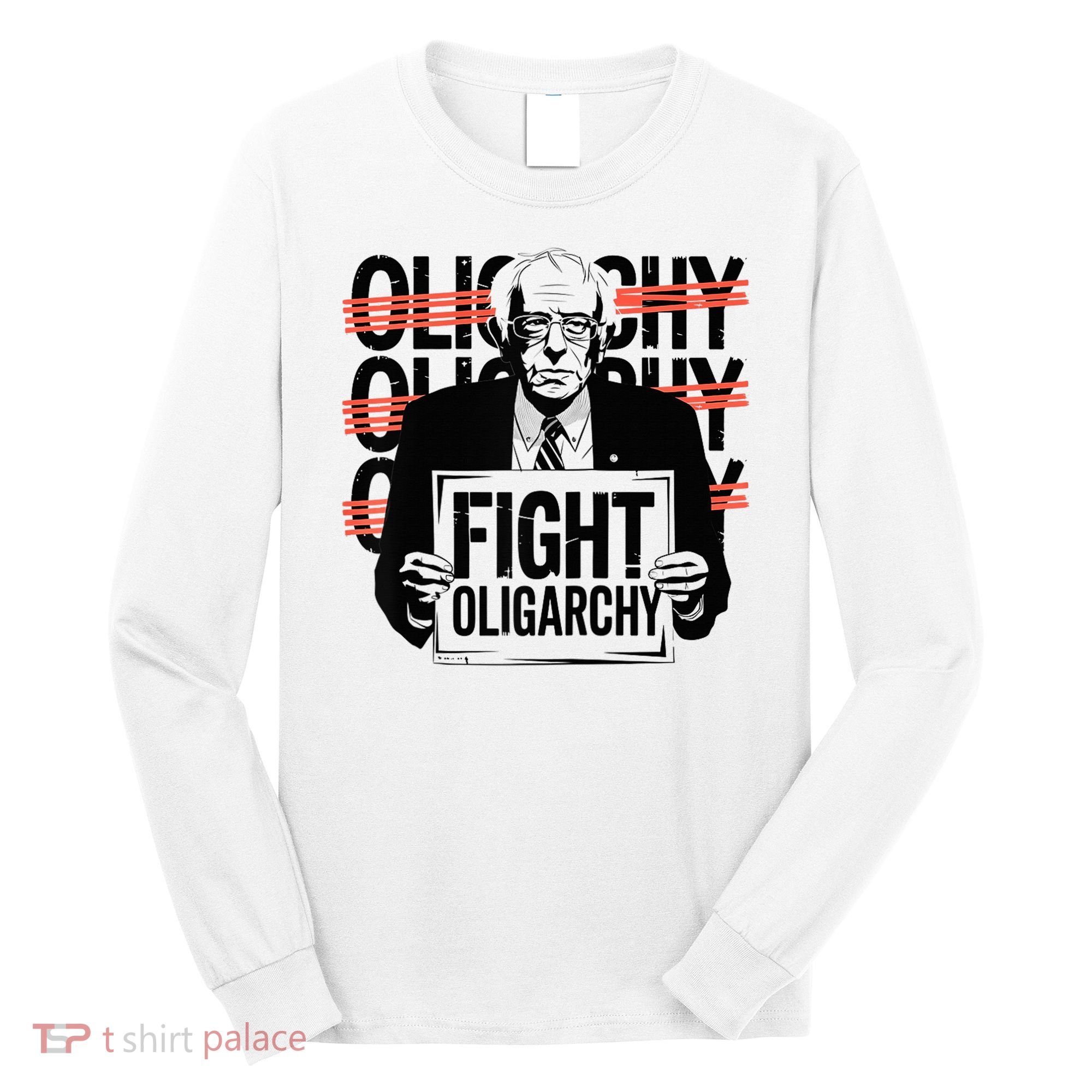 Bernie Fight Oligarchy Raglan Baseball Long Sleeve Shirt