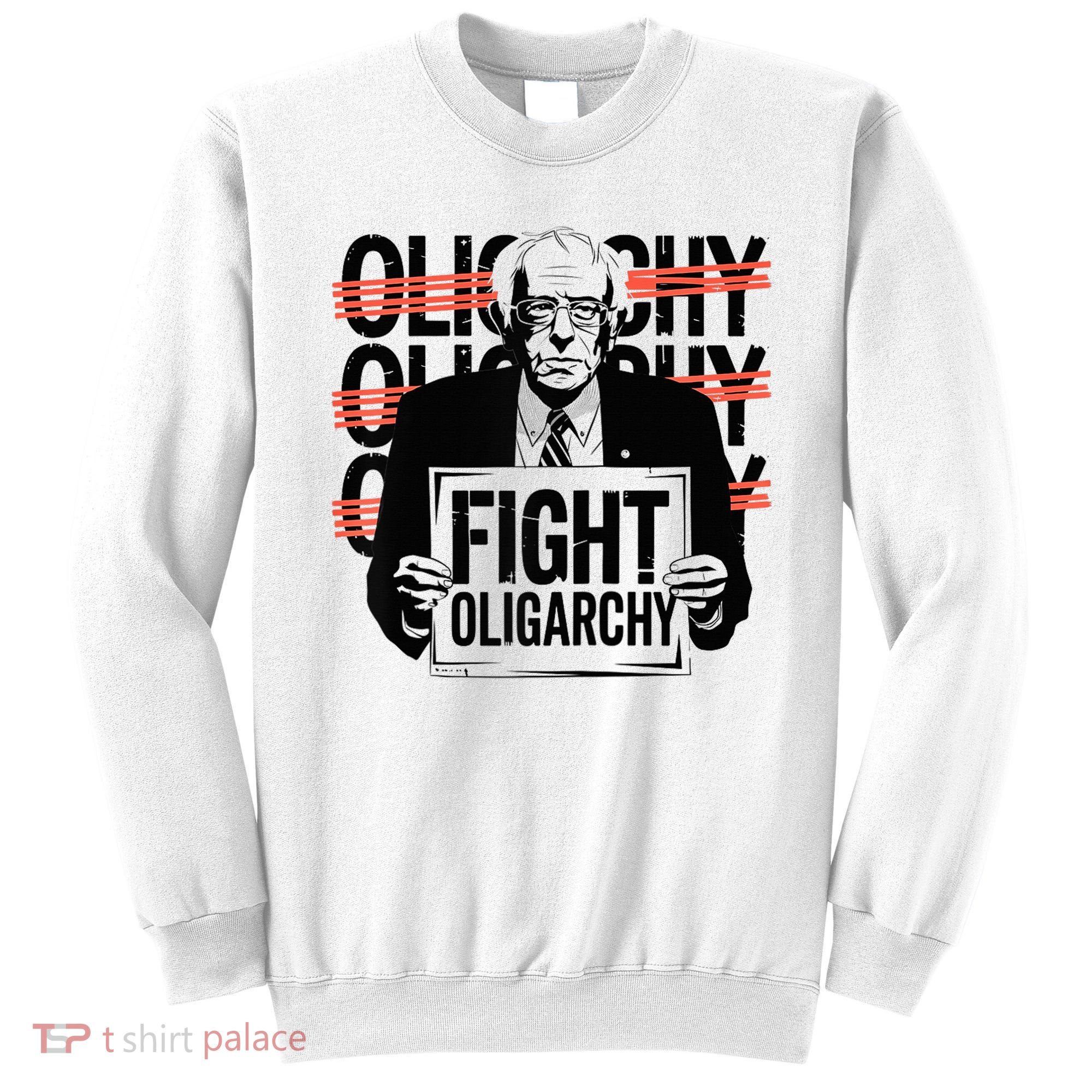 Bernie Fight Oligarchy Raglan Baseball Sweatshirt