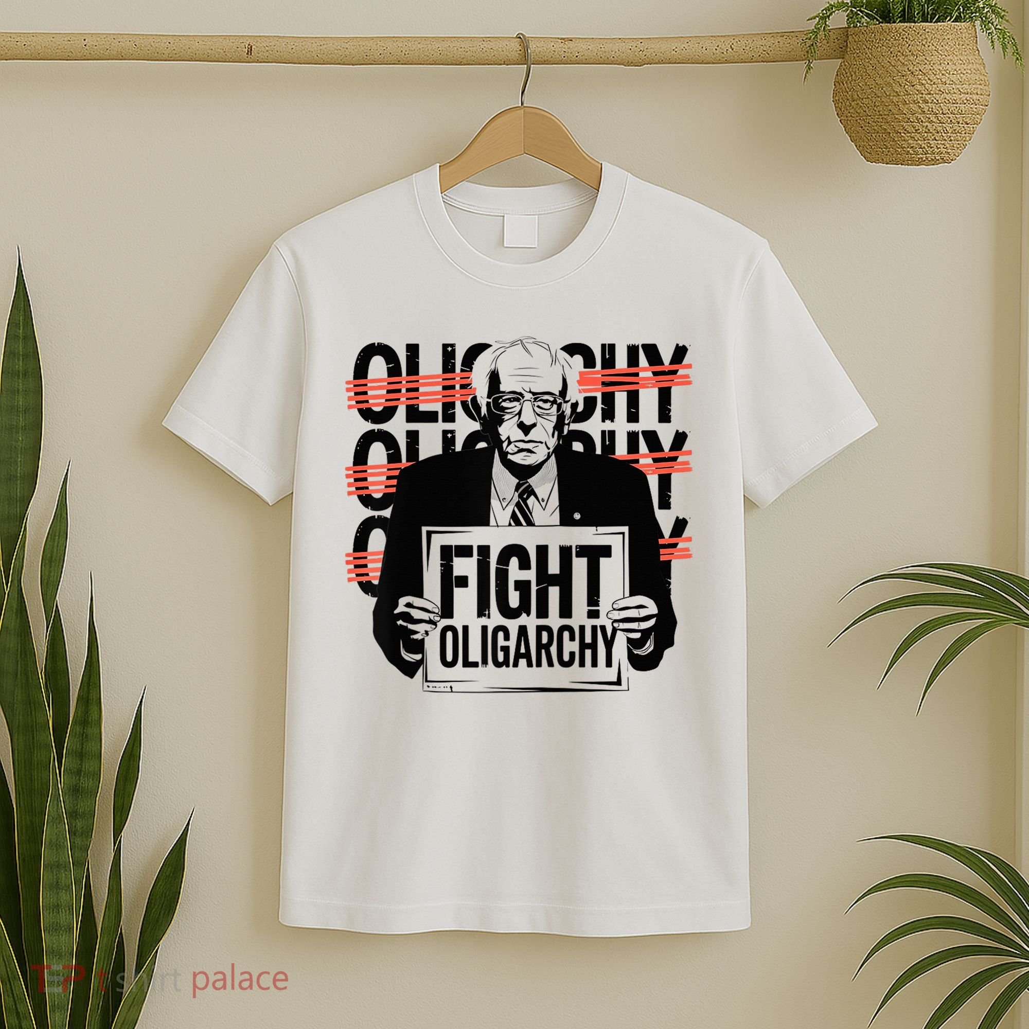 Bernie Fight Oligarchy Raglan Baseball T-Shirt