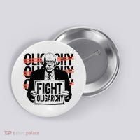 Bernie Fight Oligarchy Raglan Baseball Button thumb 0