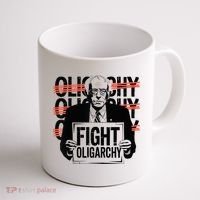 Bernie Fight Oligarchy Raglan Baseball Coffee Mug thumb 1