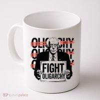 Bernie Fight Oligarchy Raglan Baseball Coffee Mug thumb 0