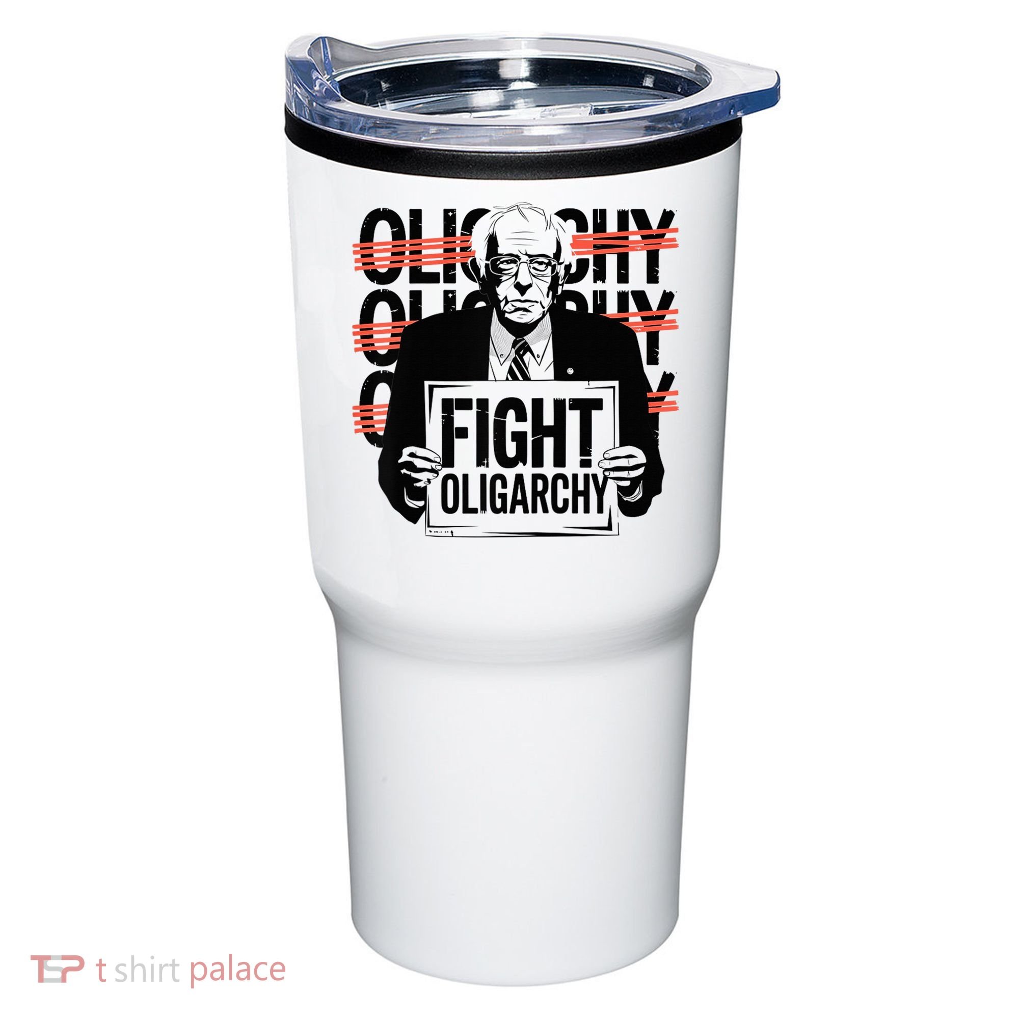Bernie Fight Oligarchy Raglan Baseball Tumbler