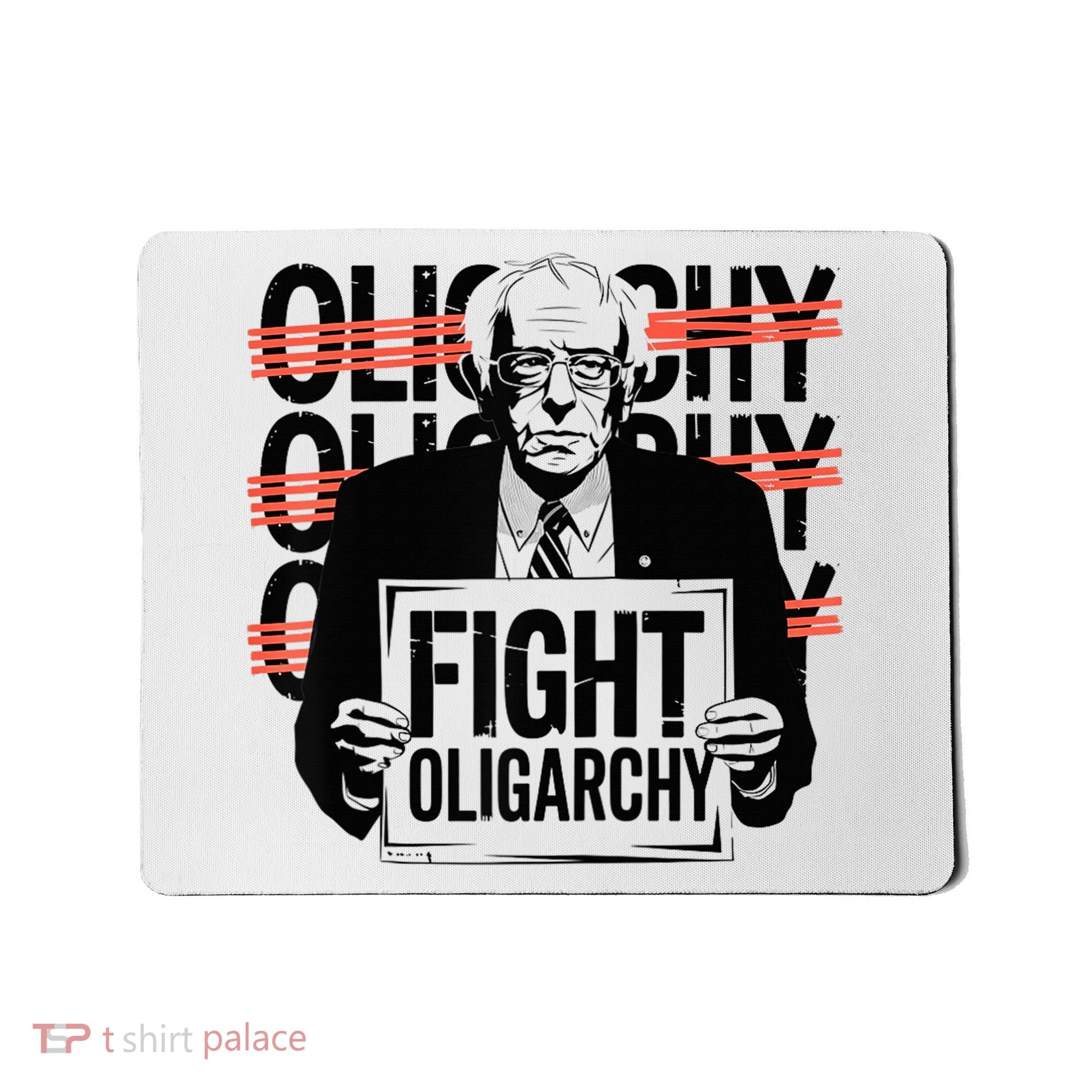 Bernie Fight Oligarchy Raglan Baseball Mousepad