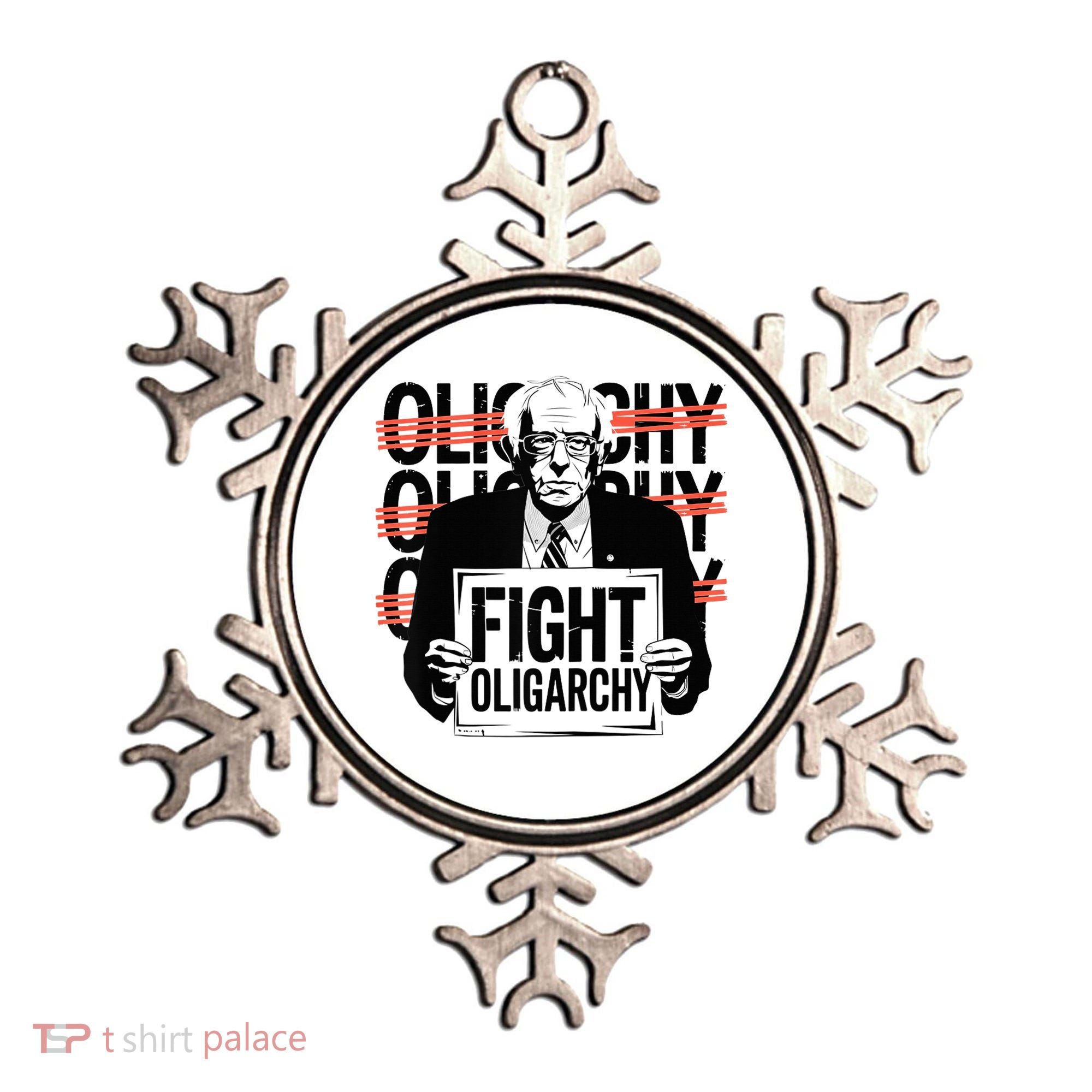 Bernie Fight Oligarchy Raglan Baseball Ornament