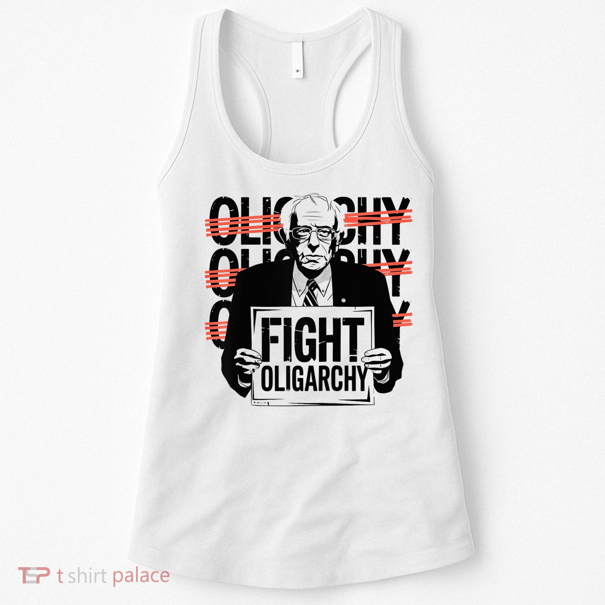 Bernie Fight Oligarchy Raglan Baseball Women's Tank Top