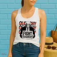 Bernie Fight Oligarchy Raglan Baseball Women's Tank Top thumb 2
