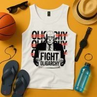 Bernie Fight Oligarchy Raglan Baseball Tank Top thumb 4