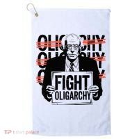 Bernie Fight Oligarchy Raglan Baseball Golf Towel thumb 0