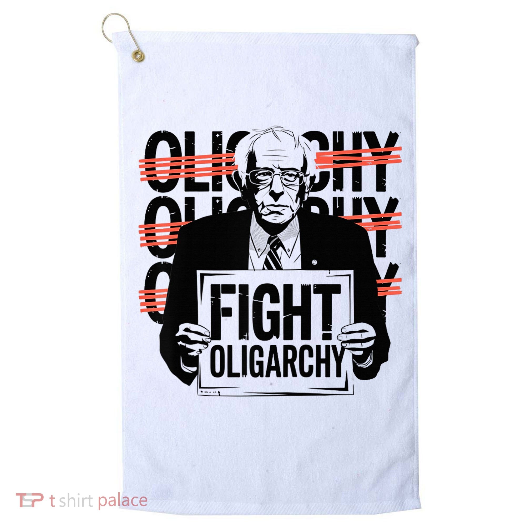Bernie Fight Oligarchy Raglan Baseball Golf Towel