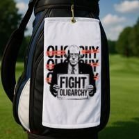 Bernie Fight Oligarchy Raglan Baseball Golf Towel thumb 2