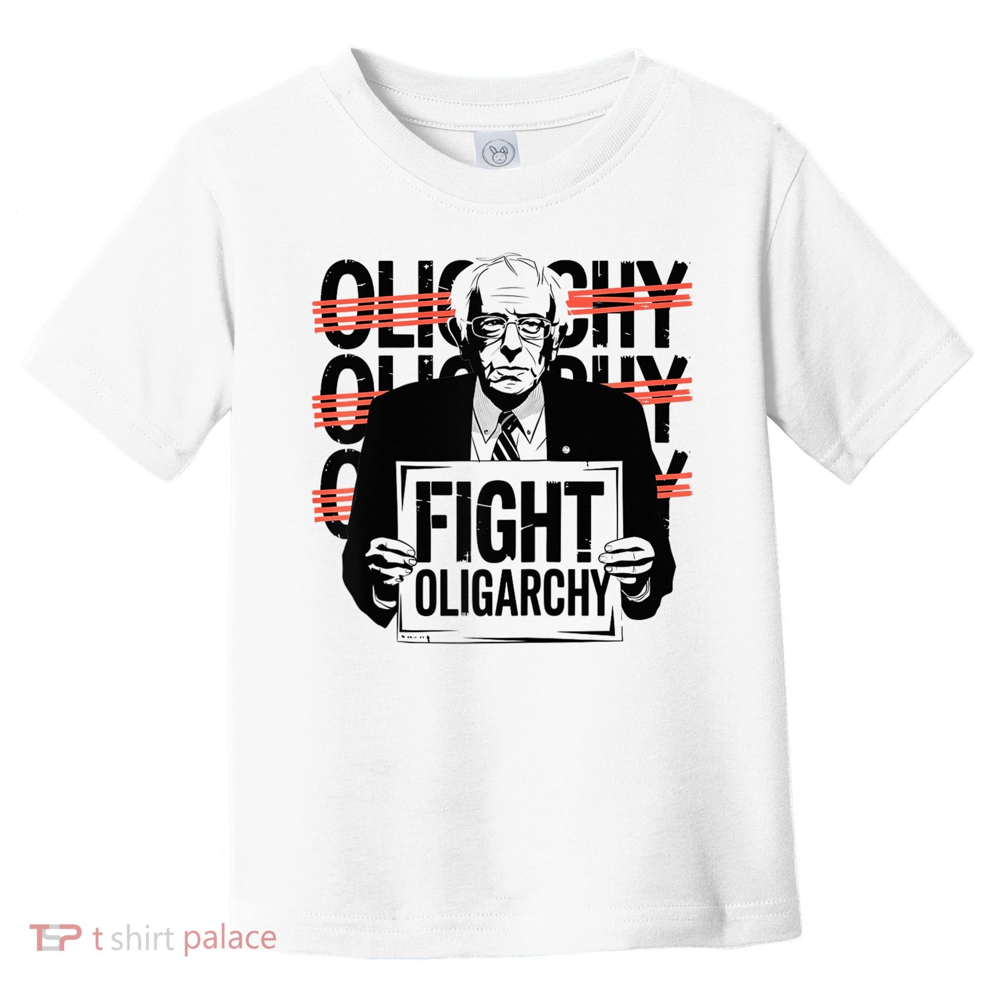 Bernie Fight Oligarchy Raglan Baseball Toddler T-Shirt