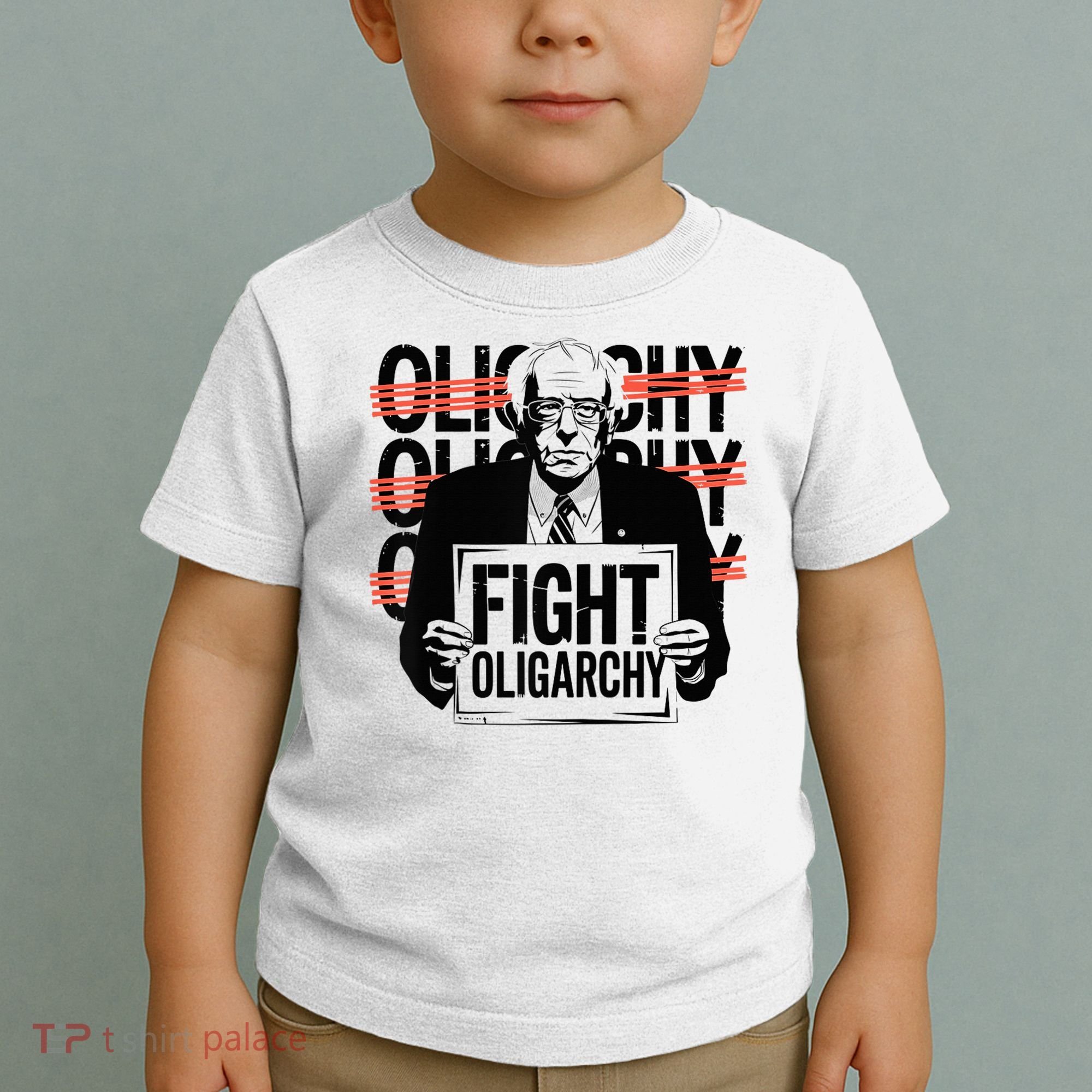 Bernie Fight Oligarchy Raglan Baseball Toddler T-Shirt