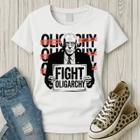 Bernie Fight Oligarchy Raglan Baseball Women's T-Shirt thumb 3