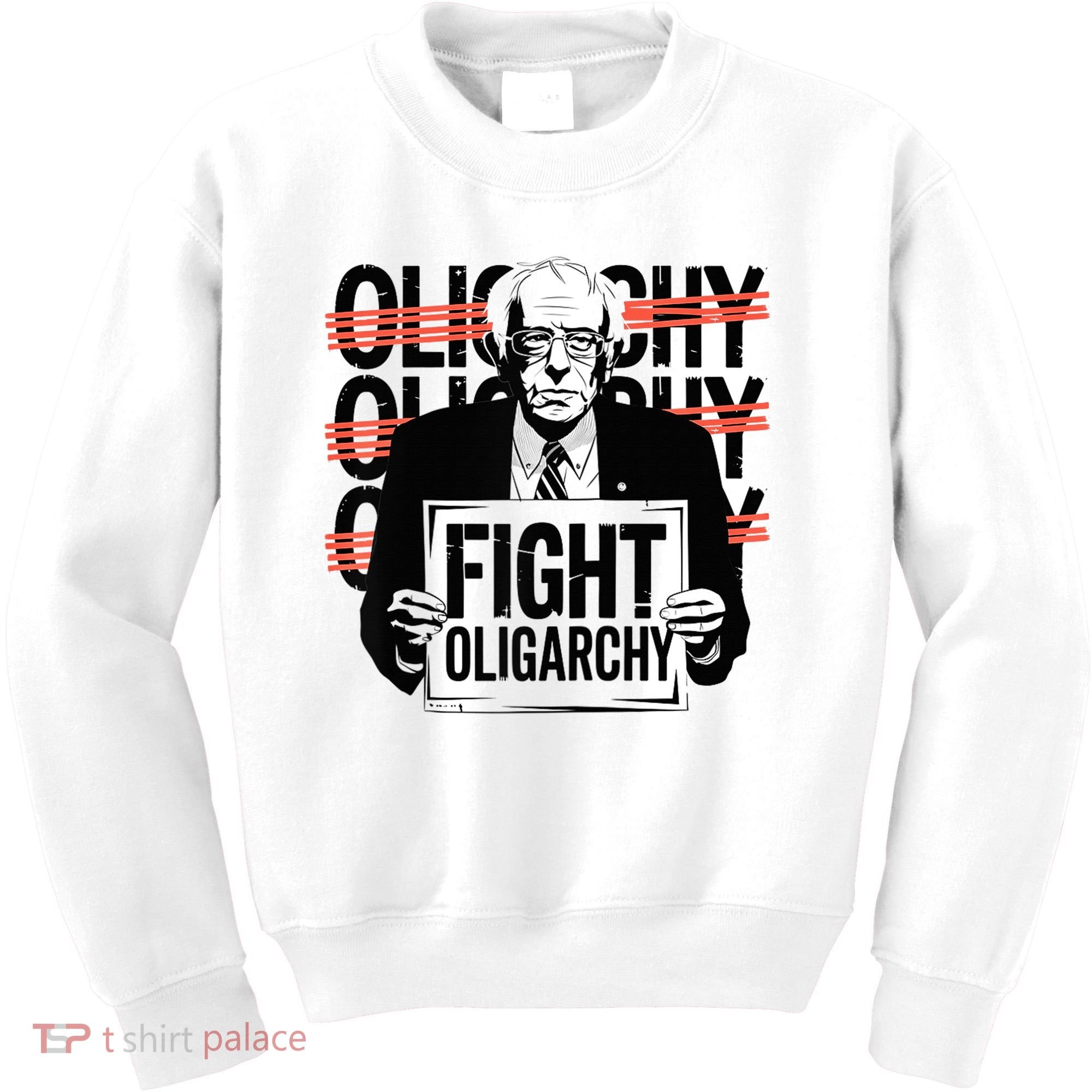 Bernie Fight Oligarchy Raglan Baseball Kids Sweatshirt