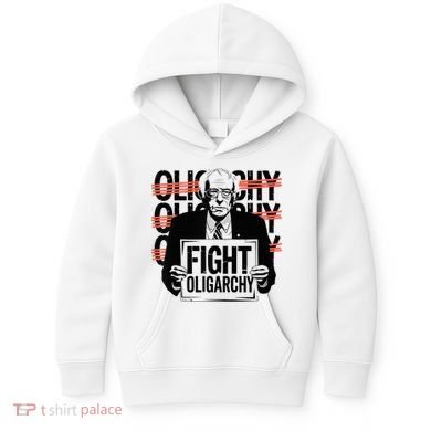 Bernie Fight Oligarchy Raglan Baseball Kids Hoodie