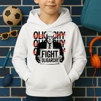 Bernie Fight Oligarchy Raglan Baseball Kids Hoodie thumb 2