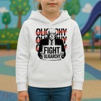 Bernie Fight Oligarchy Raglan Baseball Kids Hoodie thumb 3