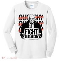Bernie Fight Oligarchy Raglan Baseball Kids Long Sleeve Shirt thumb 0