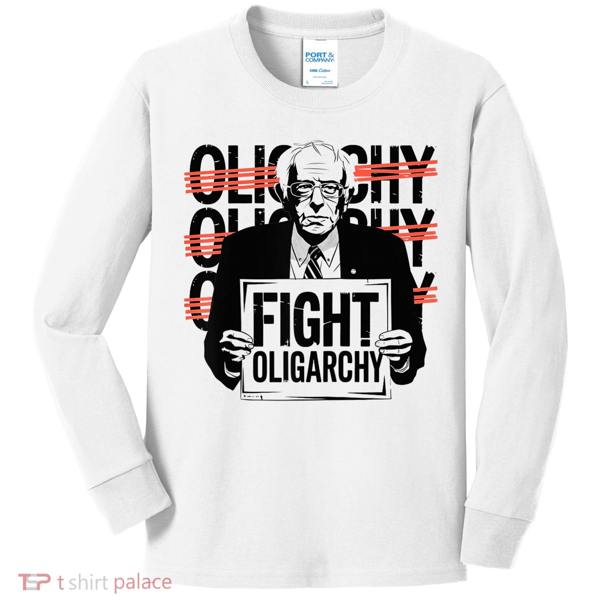 Bernie Fight Oligarchy Raglan Baseball Kids Long Sleeve Shirt