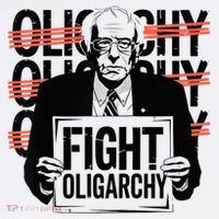Bernie Fight Oligarchy Raglan Baseball Kids Long Sleeve Shirt thumb 2