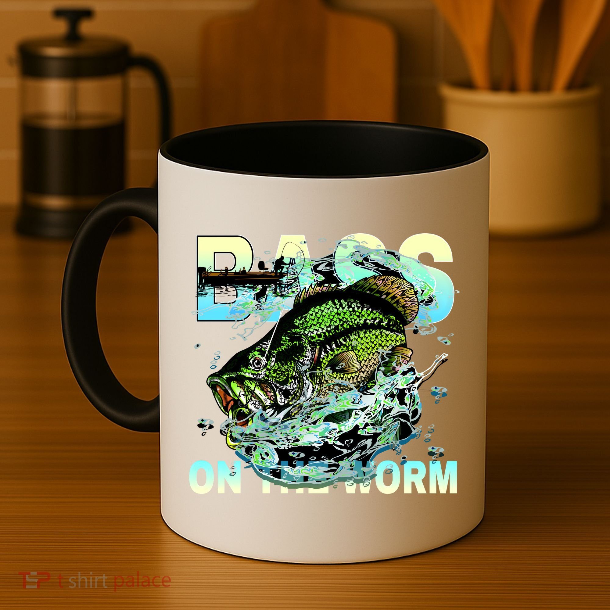 Bass Fishing On The Storm Coffee Mug
