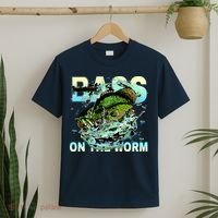Bass Fishing On The Storm T-Shirt thumb 2