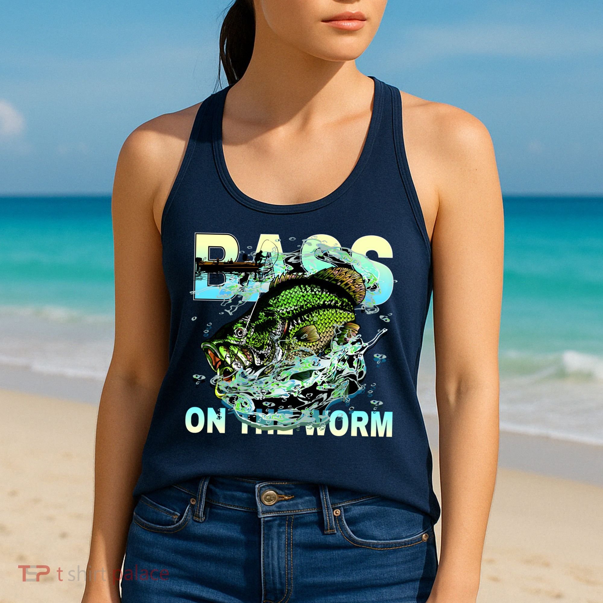 Bass Fishing On The Storm Women's Tank Top