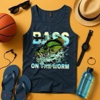 Bass Fishing On The Storm Tank Top thumb 4
