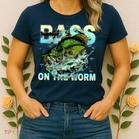 Bass Fishing On The Storm Women's T-Shirt thumb 2