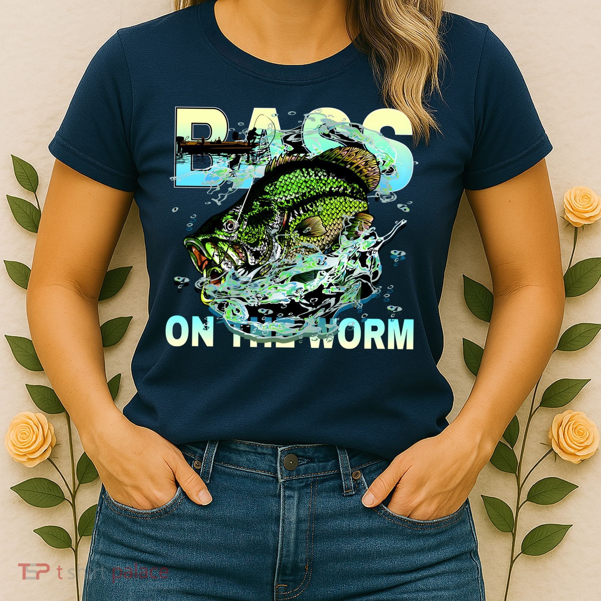 Bass Fishing On The Storm Women's T-Shirt