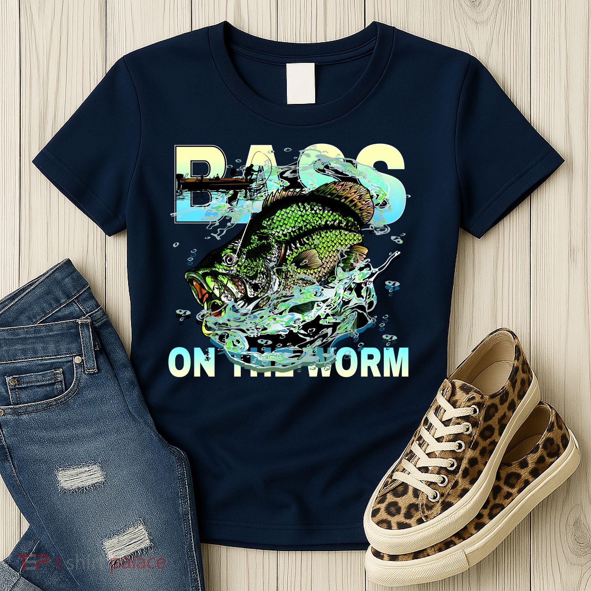 Bass Fishing On The Storm Women's T-Shirt