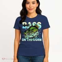 Bass Fishing On The Storm Women's T-Shirt thumb 4
