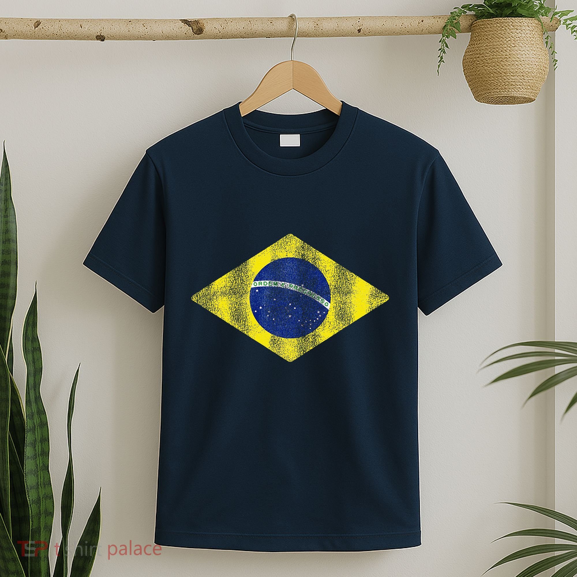 Brazilian Flag Of Brazil Vintage Br Souvenir T-Shirt